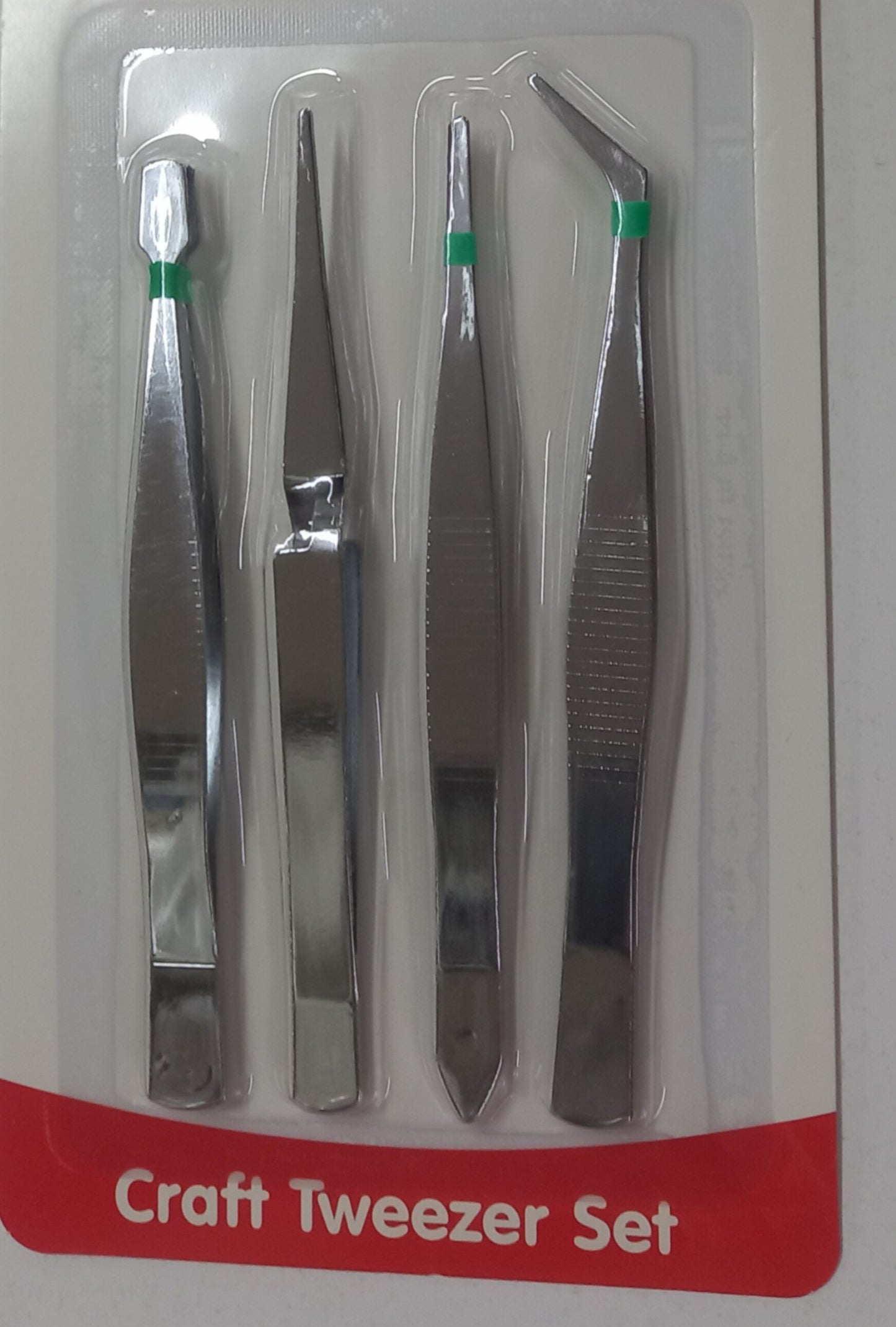 Tweezer Set Stainless Steel 4 piece